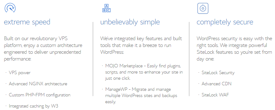 WordPress Hosting Features