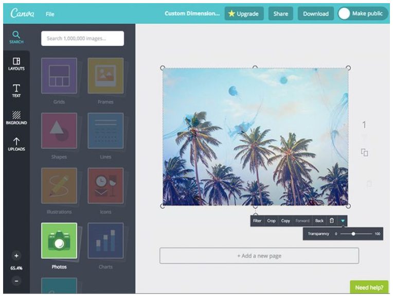 Canva features